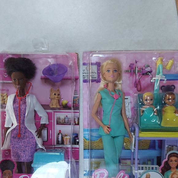 Barbie Other - Barbie Medical Professionals Set - Pink and Teal